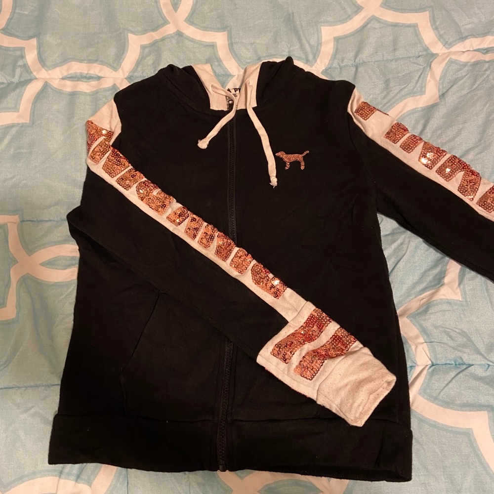 VS pink zip up jacket